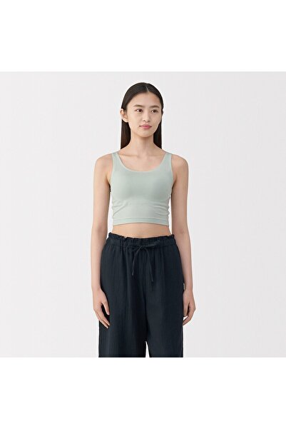 Muji Lyocell Blended Half Bra Tank Top