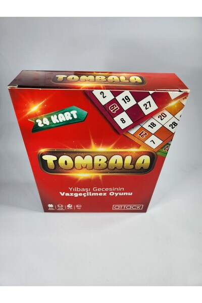 abnturk Yüksek kalite 24 kartlı tombala seti aile oyunu