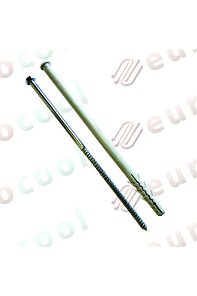 EUROCOOL Cutie de dibluri cu șuruburi cu cap hexagonal 12x300mm, 10 bucăți