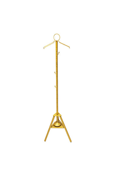 Generic Standing Metal Clothing Rack with Robe Hook 1.75m Gold