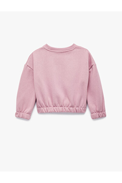 Koton Φούτερ με ελαστική μέση, μακρυμάνικο, με λαιμόκοψη και στάμπα γάτας