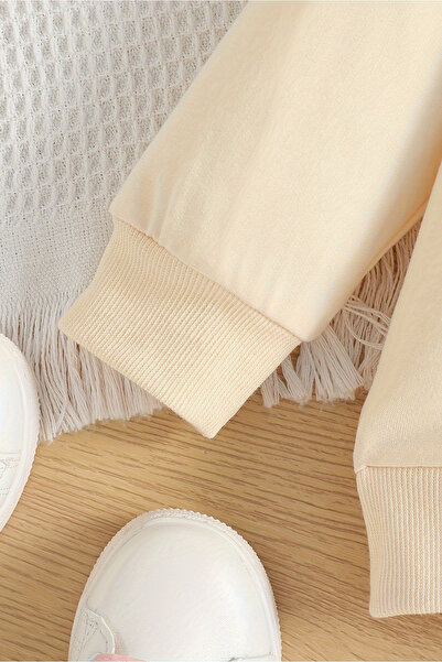 MYADA Hanorac premium cu gât rotund, cu imprimeu cu inimioare colorate, 24523