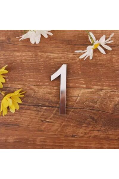 zafrakreklam رقم الشقة 1 ملم، مرآة فضية من البليكسي جلاس لاصقة، مقاس 9 سم - ر...