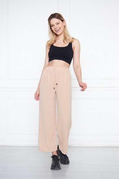 comstar Women's Aerobin Wide-Leg Palazzo Pants with Elastic Waist