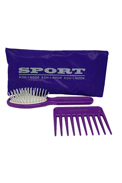 Koh-I-Noor Cosmetics Set cadou pieptene mic si perie mov, Koh-I-Noor, 4223C