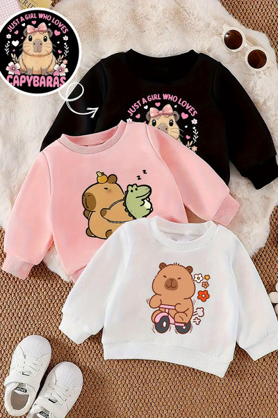 MYADA Капибара, трикомпонентна суитшърт с качулка за колоездене, с принт 24497