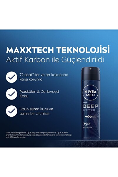 Dove Sprey Deodorant Dragon&Coconut 150 ml 2 Adet + NIVEAErkek Deodorant Deep Dimension 150ml