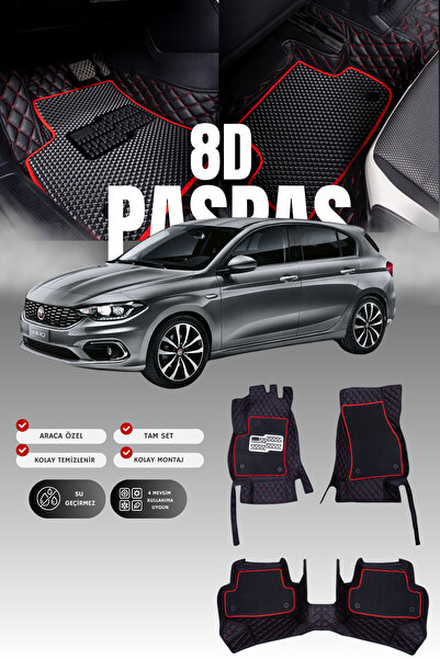 stiloto Fiat Egea Station Wagon (2016-2020) 8D Leather Pool Auto Floor Mat | ...