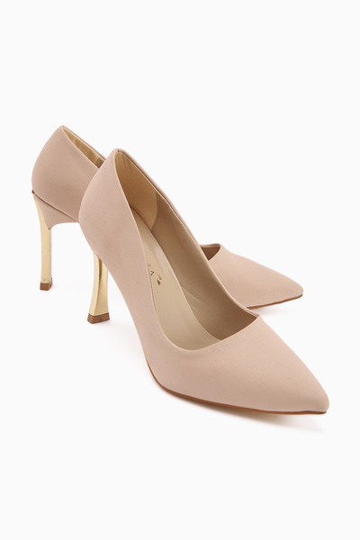 İncimoda Stiletto Women's Heeled Shoes Comfortable Vegan Leather Daily and Special Occasion