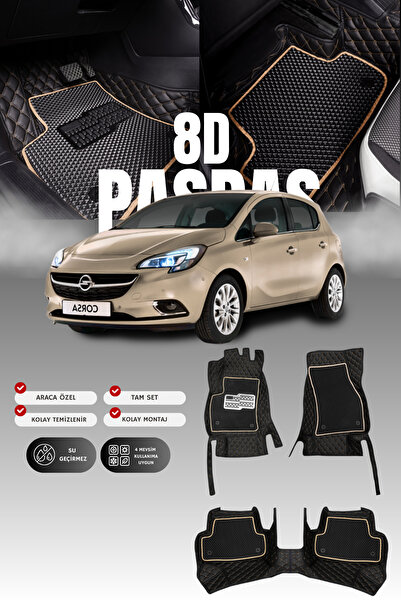 stiloto دواسة سيارة جلدية لسيارة أوبل كورسا دي (2006-2014) 8D |   حماية كاملة...