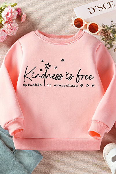 MYADA Girl's Printed 3 Thread Premium Crew Neck Sweatshirt 24510