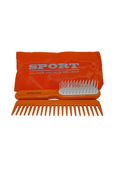 Koh-I-Noor Cosmetics Set cadou pieptene si perie mica portocalie, Koh-I-Noor,...