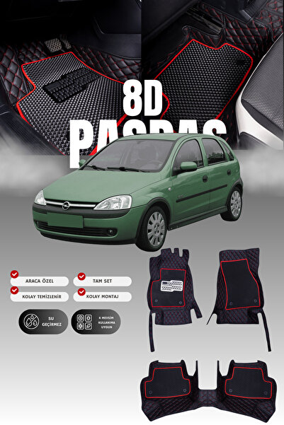 stiloto دواسة سيارة جلدية لسيارة أوبل كورسا سي (2002-2006) 8D |   حماية كاملة...