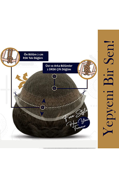 SACPROTEZİM Q6 PROTEZ SAÇ 8x10 RENK 2 İNCE TELLİ HER YÖNE TARANABİLEN ALT YAPI %100 İNSAN SAÇI.