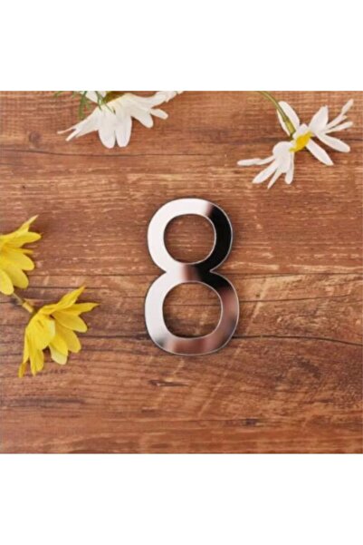 zafrakreklam رقم الشقة 1 ملم، مرآة فضية من البليكسي جلاس لاصقة، مقاس 9 سم - رقم 8