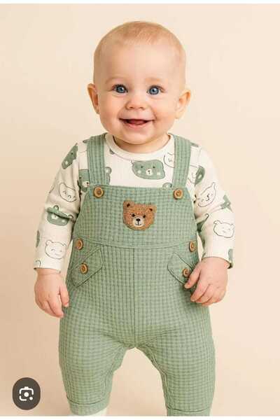 bubiee baby 3-Piece Jumpsuit with Rabbit Pattern Socks as a Gift