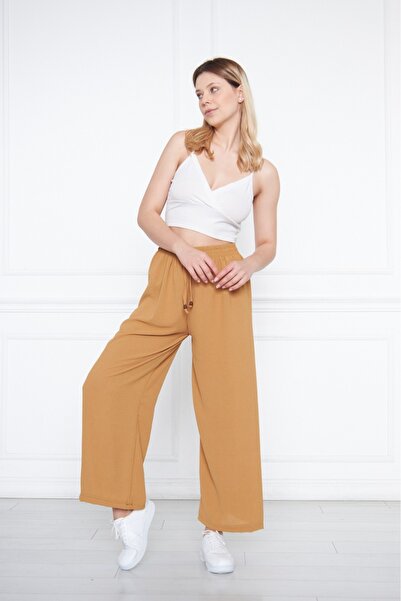 comstar Women's Aerobin Wide Leg Palazzo Belted Trousers