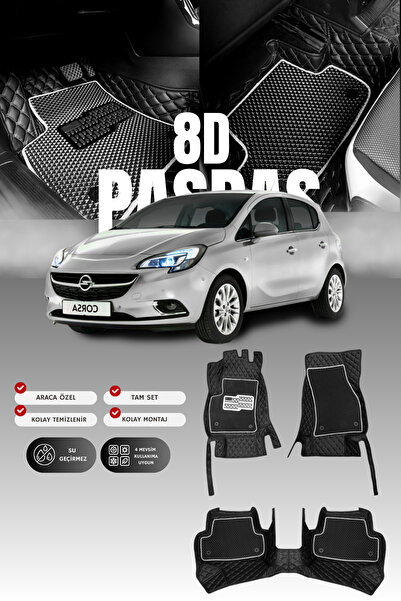 stiloto دواسة سيارة جلدية لسيارة أوبل كورسا دي (2006-2014) 8D |   حماية كاملة...