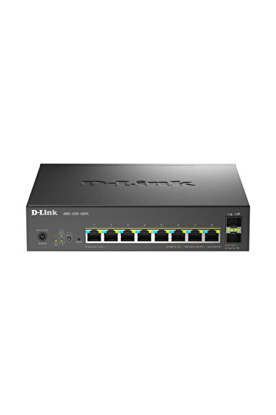 D-Link Switch DMS-1250-10SPL, 8 porturi Gigabit, 2 porturi SFP+, Protocol 802.3bt+802.3af/at, racka