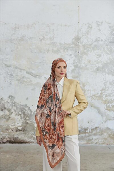 İpekhan Winter Bloom Collection Indian Silk Shawl 5014-10033