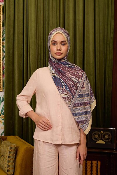 İpekhan Marrakech Collection Soft Shawl Burgundy Altuni 3047-07