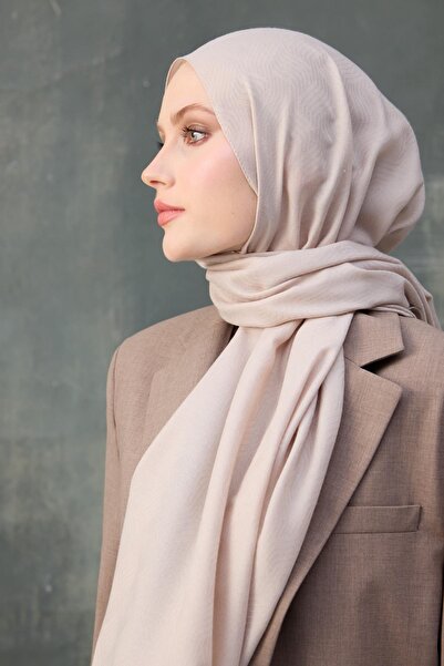 İpekhan Μπεζ Σάλι Ζακάρ Βαμβακερό μοτίβο κυμάτων 8010-27