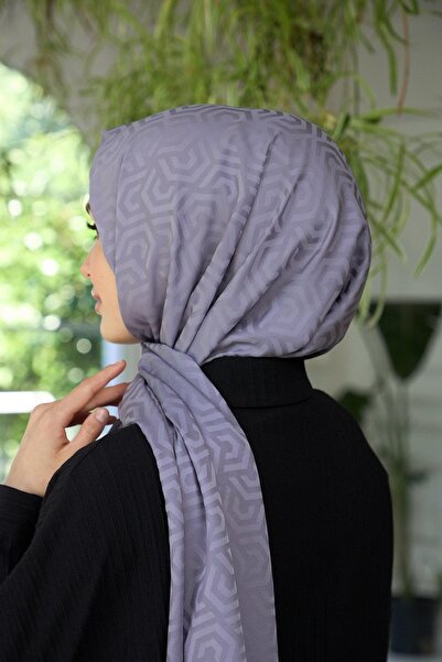 İpekhan Silky Jacquard Shawl - Summer Sparkle Collection, Dark Grey 9013-19