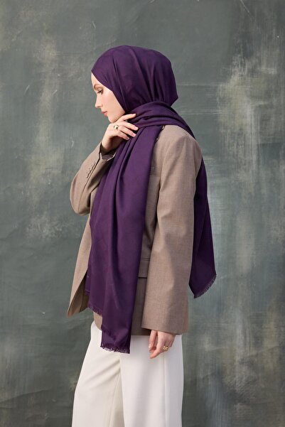 İpekhan Σάλι ζακάρ με μωβ μοτίβο κυμάτων - 8010-13