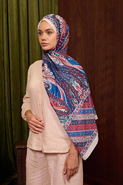 İpekhan Navy Blue Soft Shawl - Marrakech Collection 3047-05