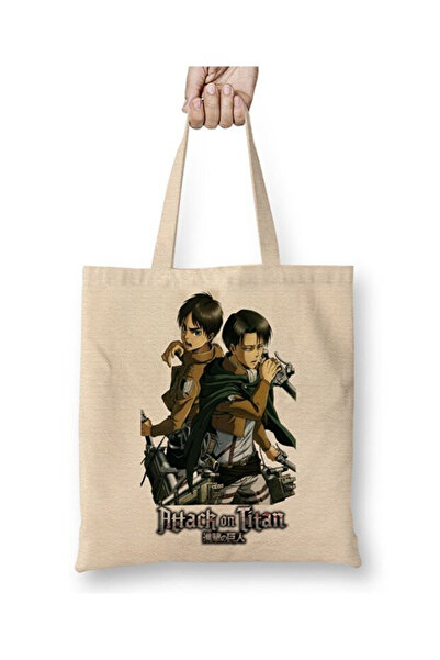 Toyaso Attack On Titan Levi Eren Сумка без ручок Сумка для покупок з довгими ручками Сумка для пляжу