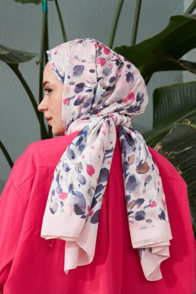 İpekhan Botanical Series Pink Antacid Viscose Shawl - 3023-10