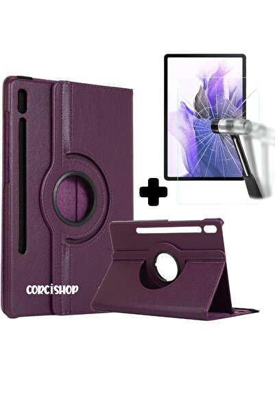 corcishop Samsung Galaxy Tab S10 Fe Plus 13.1 Kılıf 360 Dönen Kapaklı Standlı...