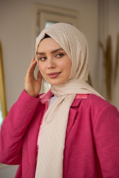 İpekhan Συλλογή Silky Jacquard Shawl Ivory Summer Sparkle - 9015-12