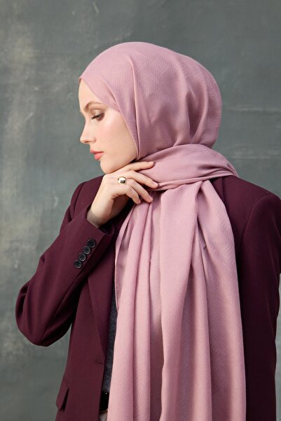 İpekhan Βαμβακερό σάλι ζακάρ με ροζ κυματισμό - 8010-17