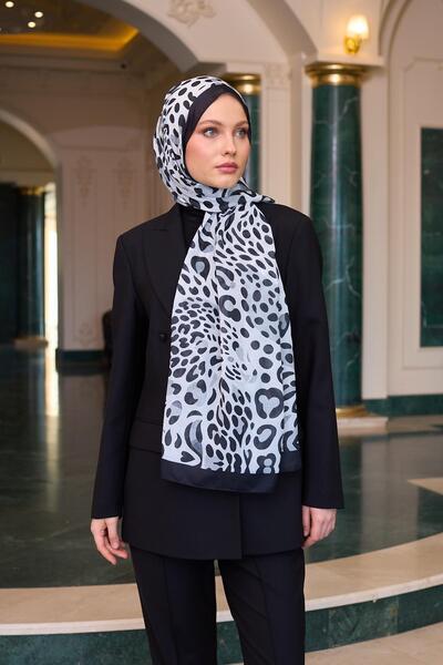 İpekhan İpekhan Soft Shawl White Gray 3050-04