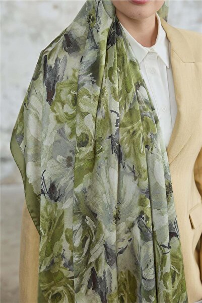 İpekhan Jardin Secret Collection Indian Voile Silk Shawl 5013-13