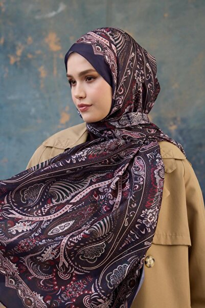 İpekhan Σάλι Μοτίβο Σάλι Σάλι Βουάλ Μεταξωτό Σάλι - 9801-14