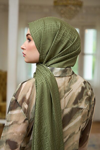 İpekhan Πράσινο μεταξωτό σάλι ζακάρ - Summer Sparkle Collection 9016-10