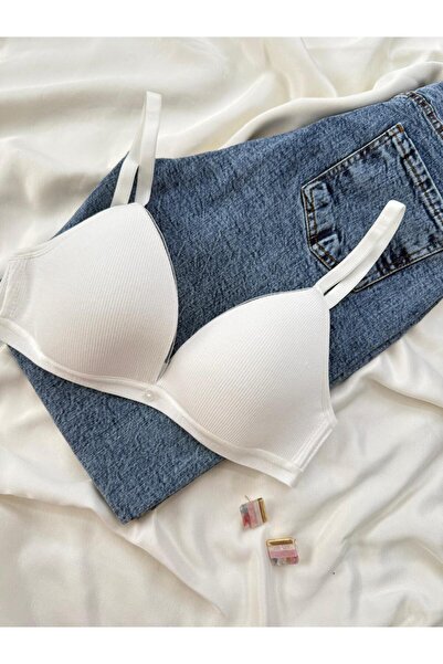 İNKO İÇ GİYİM Cotton Underwire-Free Unpadded Gatherer Bra