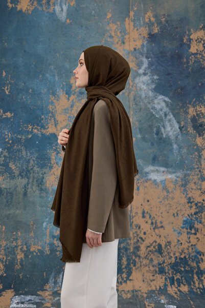 İpekhan Τετράγωνο σχέδιο Βαμβακερό Ζακάρ Σάλι Χακί 8012-18