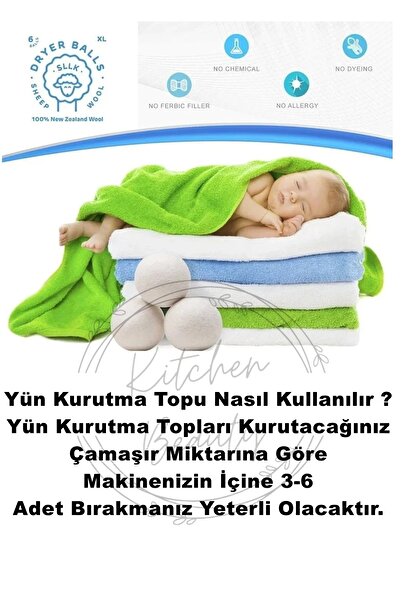 Amentes 3Pcs Natural Softener Laundry Dryer Balls for Laundry Wool Dryer Ball