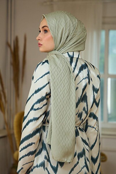 İpekhan Πράσινο Silky Jacquard Shawl Quicksand - Summer Sparkle Collection 9015-07