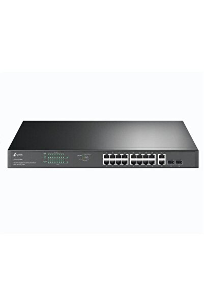 TP-LINK Switch PoE+ Gigabit cu 18 porturi, montabil în rack, 16 porturi PoE, ...