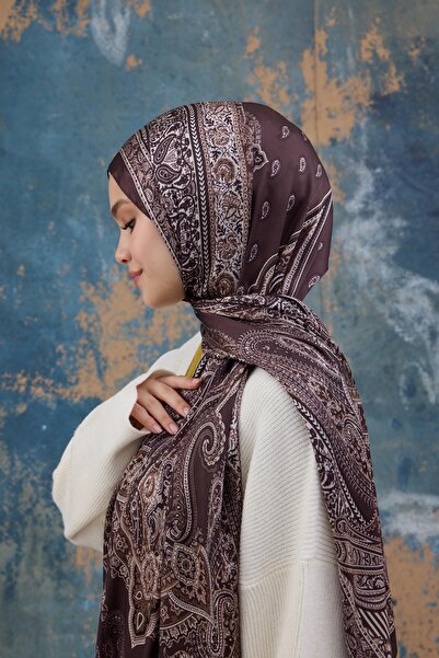 İpekhan Καφέ ινδικό σάλι βουάλ - 5008-07