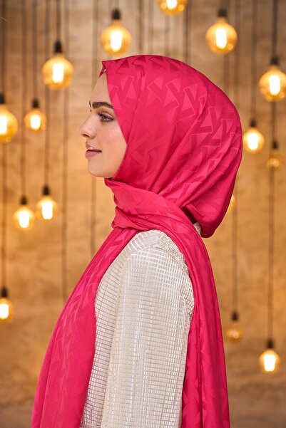 İpekhan 9014-14 Model Summer Sparkle Collection - Silky, Jacquard and Shawl Coral