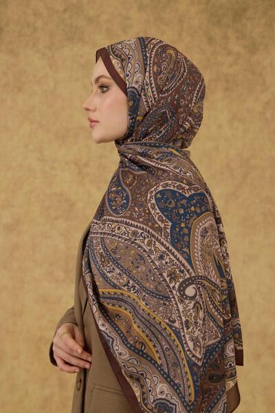İpekhan Soft Shawl Brown Petrol 3053-06