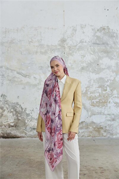 İpekhan Winter Bloom Collection Indian Silk Shawl 5014-10035