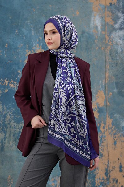 İpekhan Μωβ ινδικό σάλι βουάλ - 5004-03