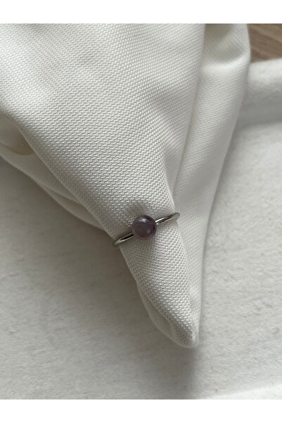 Pel Design خاتم من الفولاذ مصنوع يدويًا من حجر الجمشت قابل للتعديل