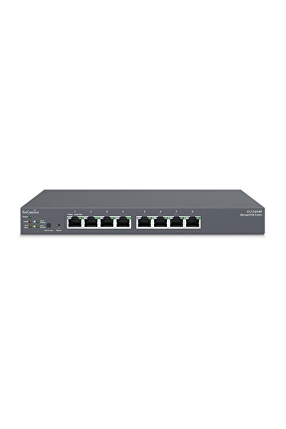 ENGENIUS Switch desktop gestionat/autonome GbE (PoE) cu 8 porturi și 55 W, GbE PoE.af, 55 W L2+ DT Cl